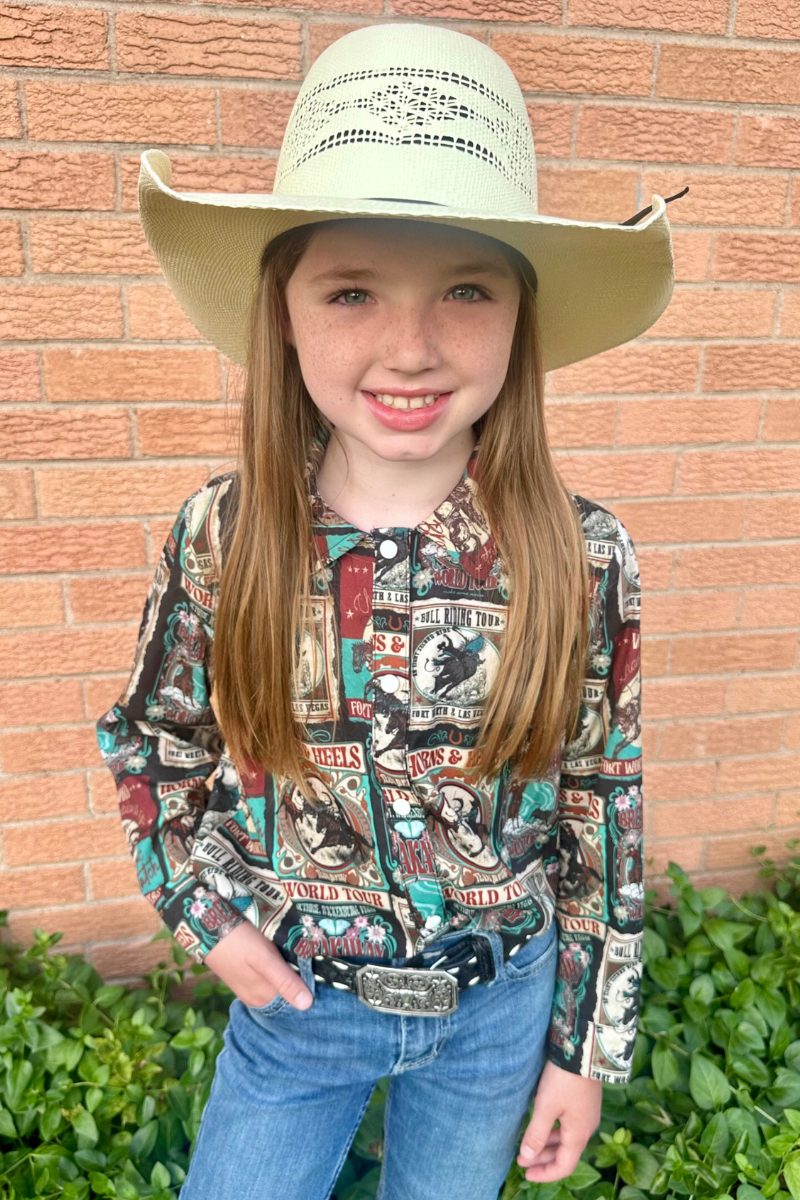 Vintage Rodeo Button Up Kids