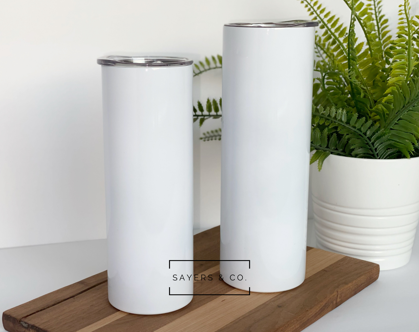 Custom Insulated Sublimation Tumblers with Straw 20 oz Skinny