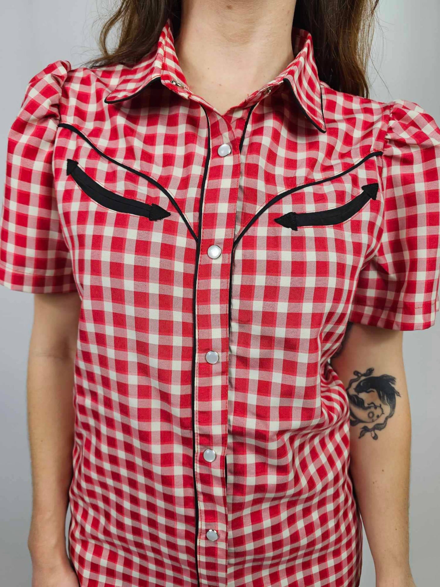 Red Retro Button Down Shirt