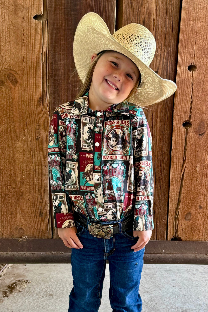 Vintage Rodeo Button Up Kids