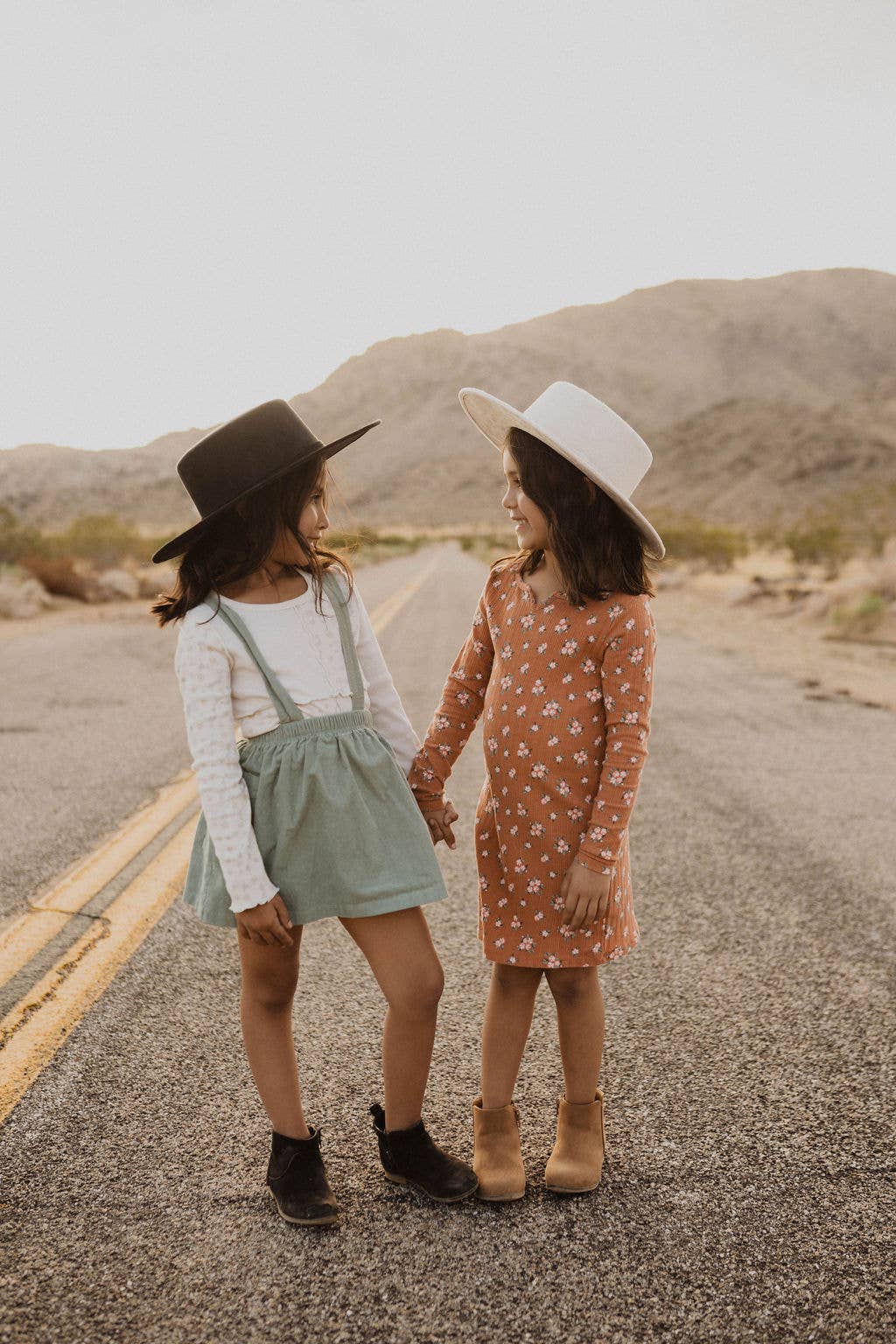 Kids Vegan Suede Boater Hat