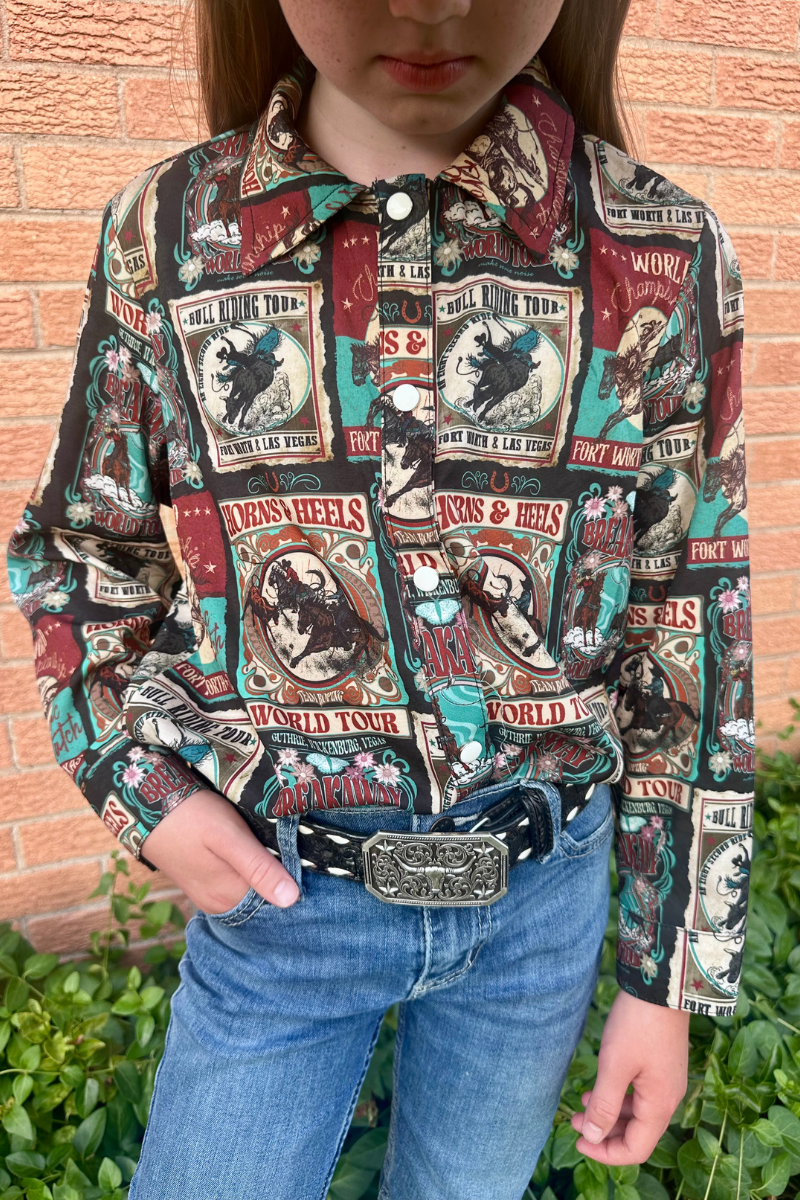 Vintage Rodeo Button Up Kids
