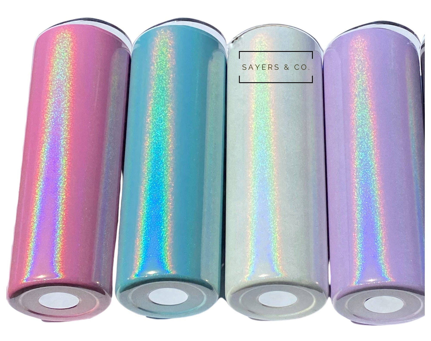 Custom 20 oz Skinny Glitter SUBLIMATION Tumblers