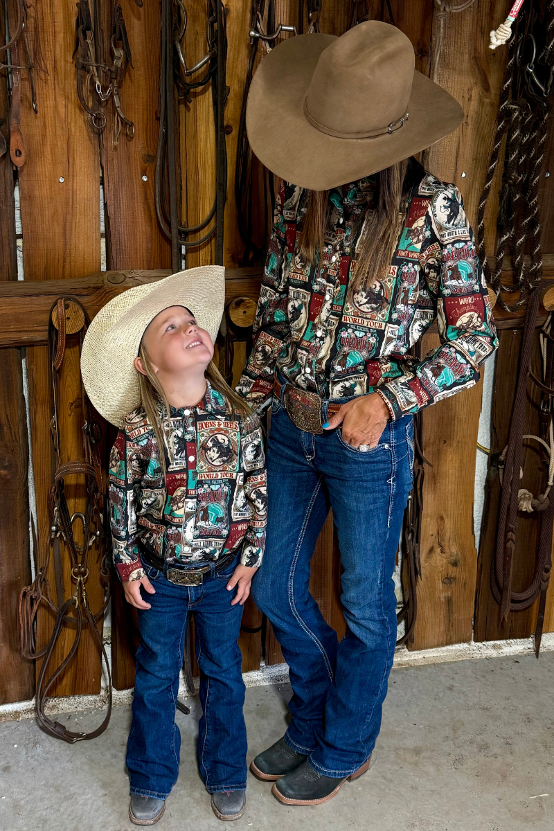 Vintage Rodeo Button Up Kids