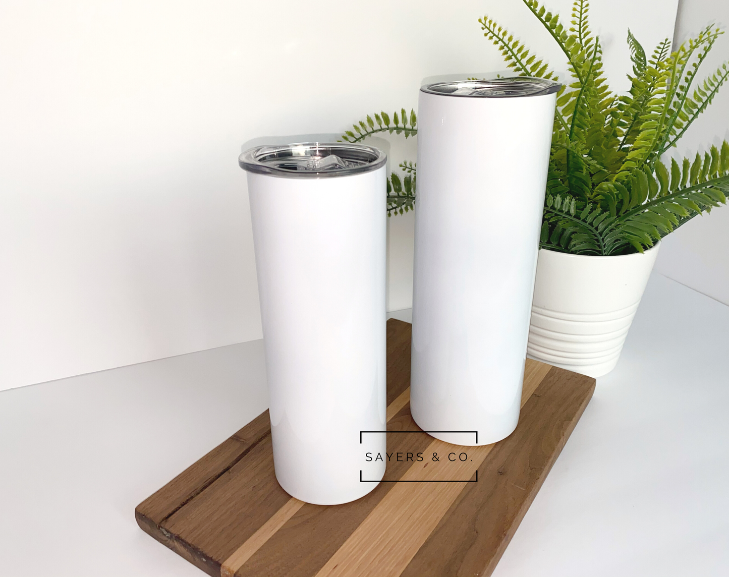 Custom Insulated Sublimation Tumblers with Straw 20 oz Skinny