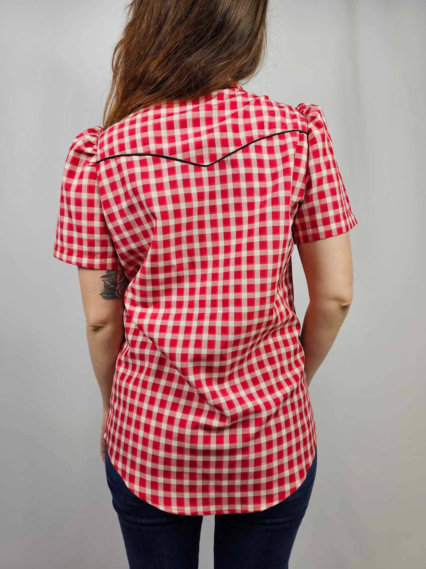 Red Retro Button Down Shirt