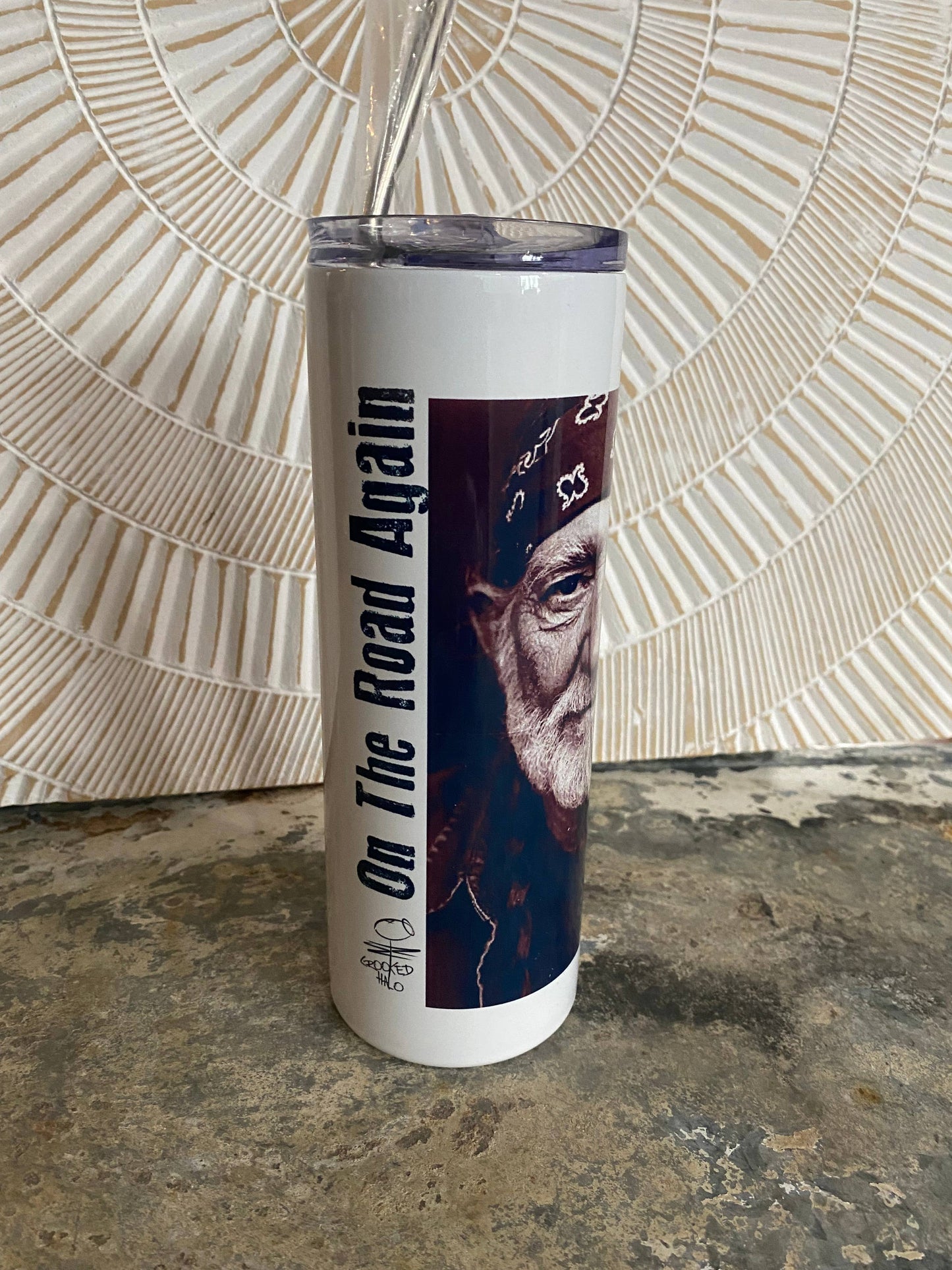 On the Road Again Willie Tumbler & Coozie: 20oz