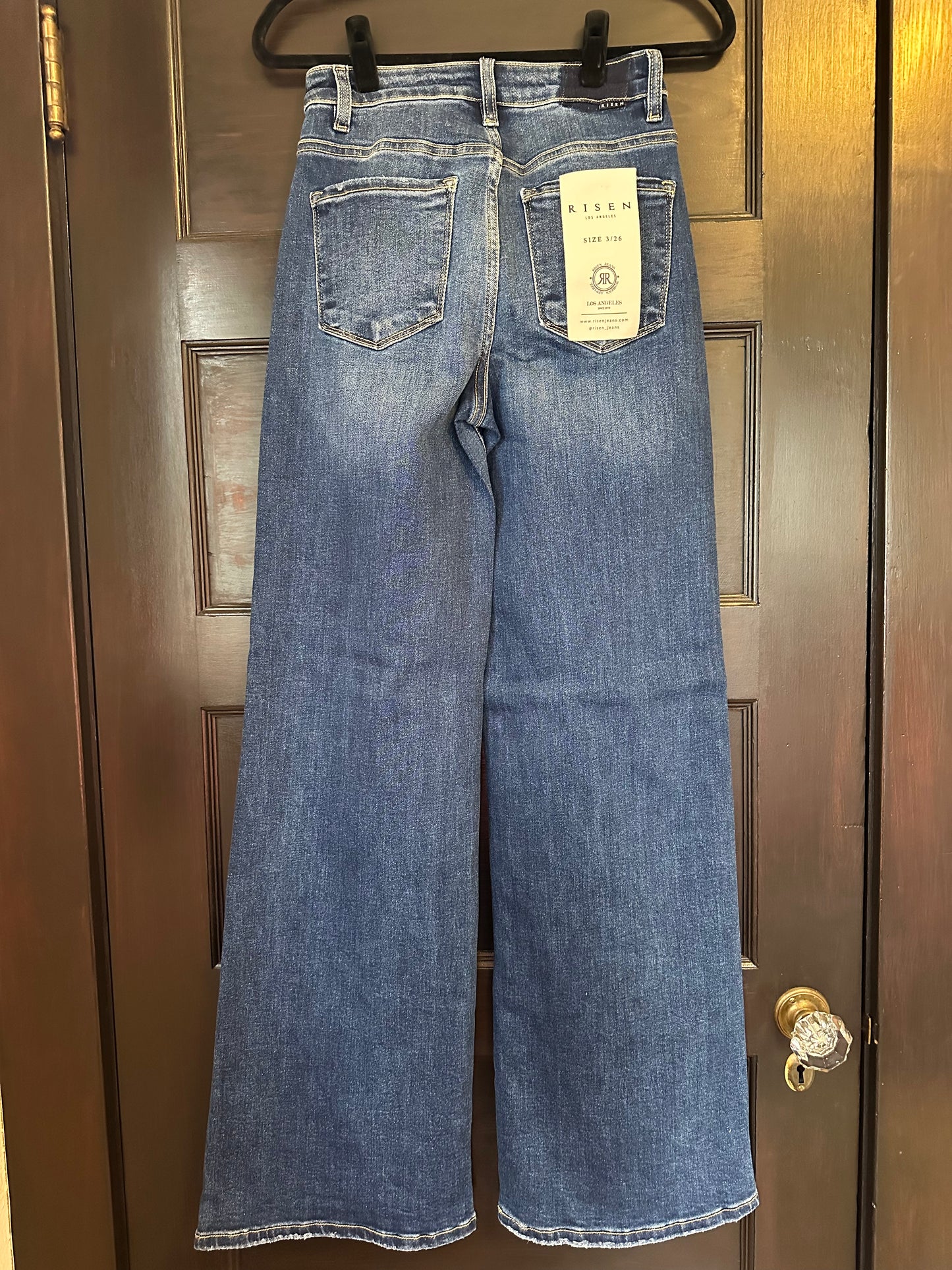 RISEN HIGH RISE WIDE FLARE JEANS