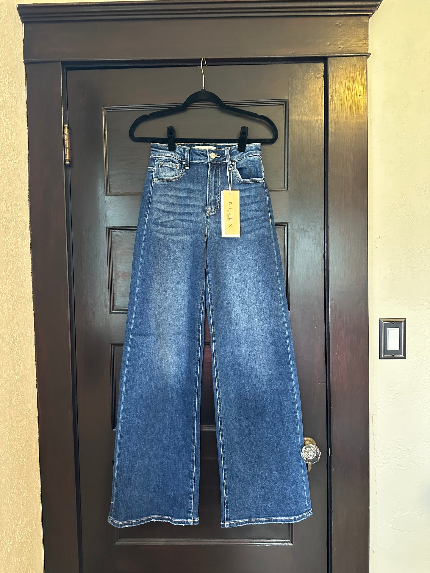 RISEN HIGH RISE WIDE FLARE JEANS
