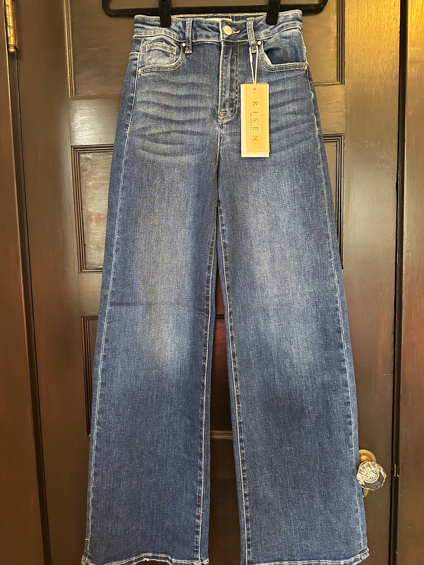 RISEN HIGH RISE WIDE FLARE JEANS