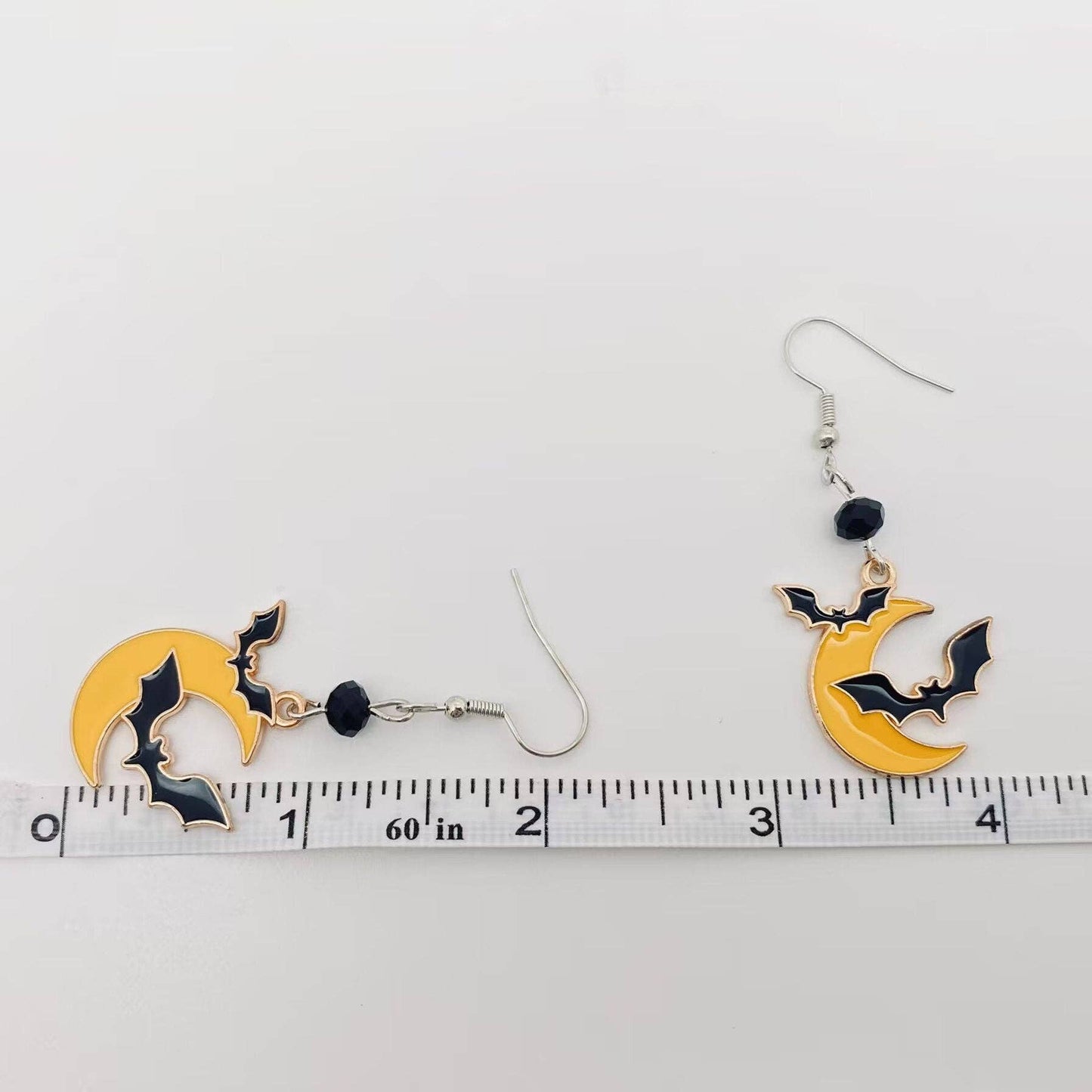 Halloween Enamel Moonlit Batty Earrings