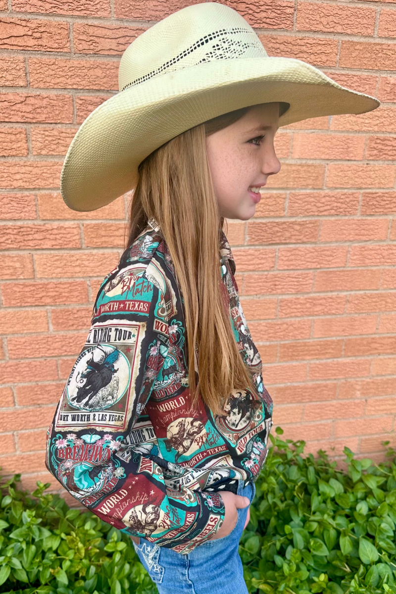 Vintage Rodeo Button Up Kids