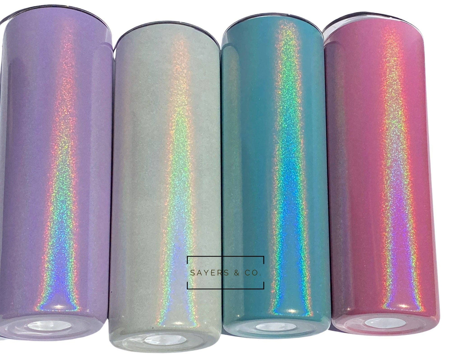 Custom 20 oz Skinny Glitter SUBLIMATION Tumblers