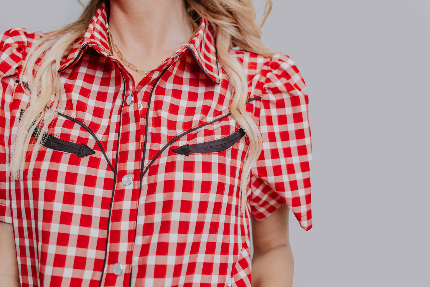 Red Retro Button Down Shirt
