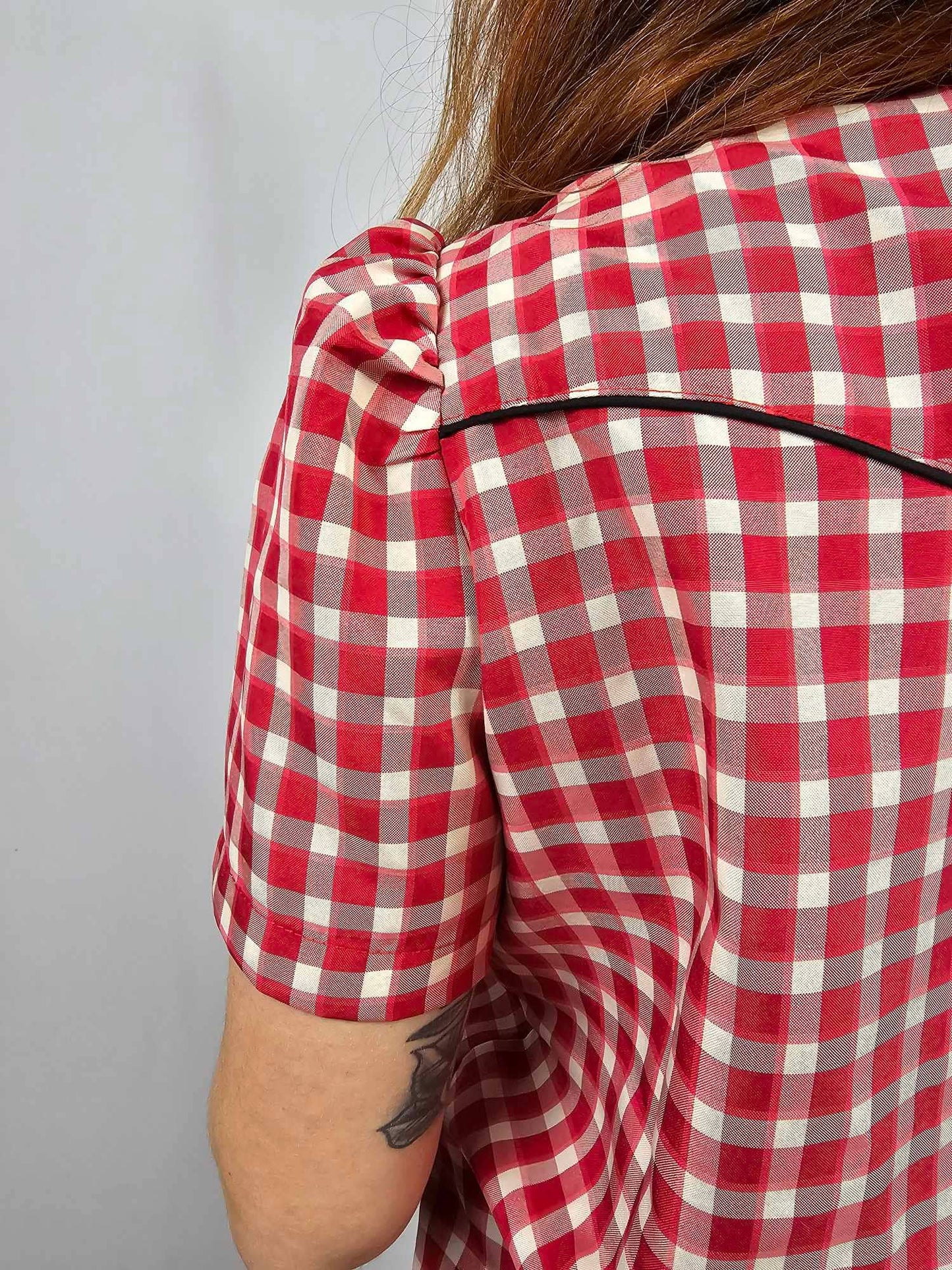 Red Retro Button Down Shirt