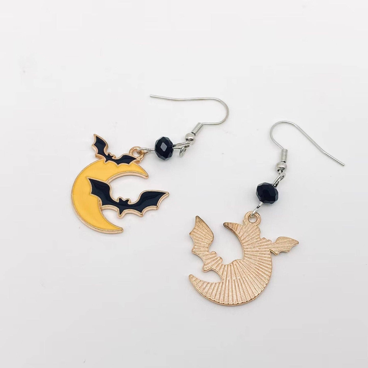 Halloween Enamel Moonlit Batty Earrings