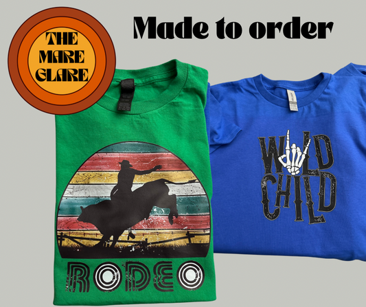 Kids T-shirt Wild Child or Rodeo