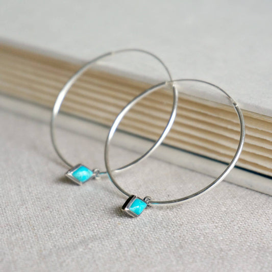 Dir Turquoise Hoops