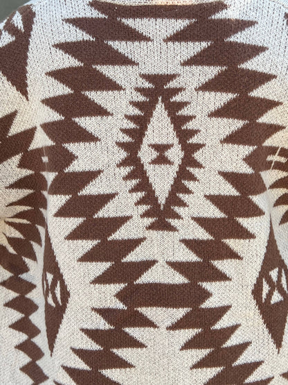 Aztec Styled Cardigan in brown