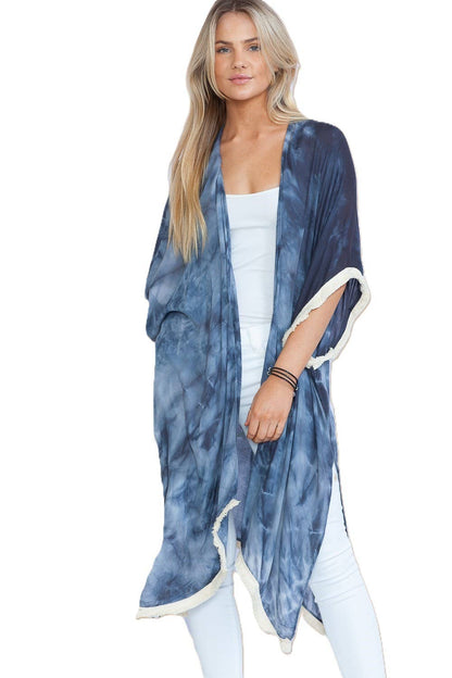 Cloud Rush - Tie-dye Swim Cover-Up Kimono Wrap