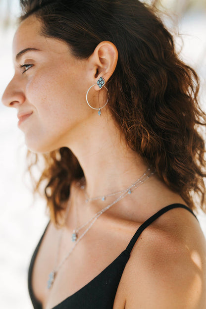 Dir Turquoise Hoops