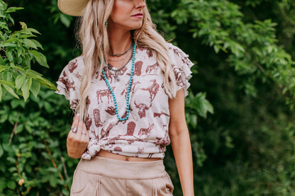 Cowboys & Indians Ruffle Tee