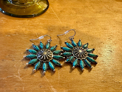 Faux vintage turquoise earrings