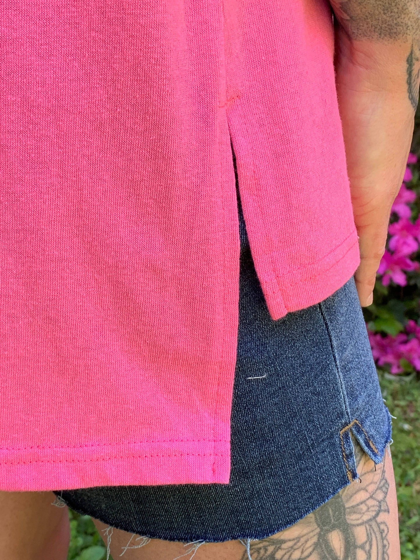 Dodge City Sleeveless Pintucked Tank Pink