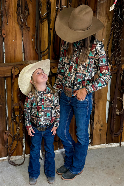 Vintage Rodeo Button Up Kids