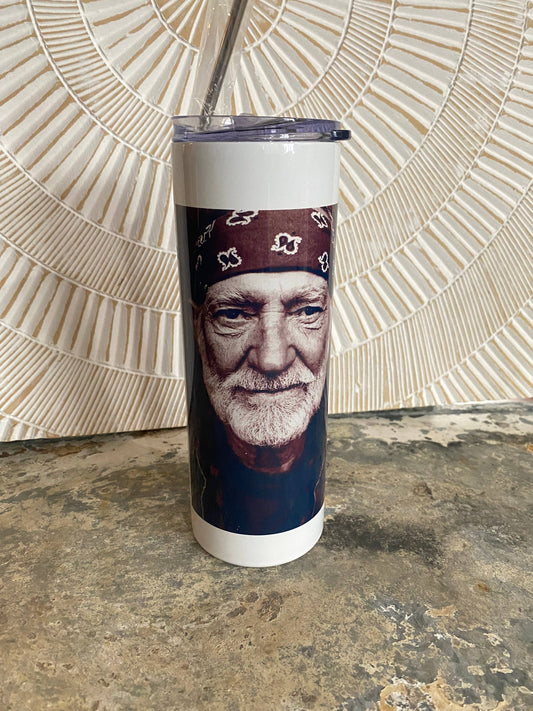 On the Road Again Willie Tumbler & Coozie: 20oz