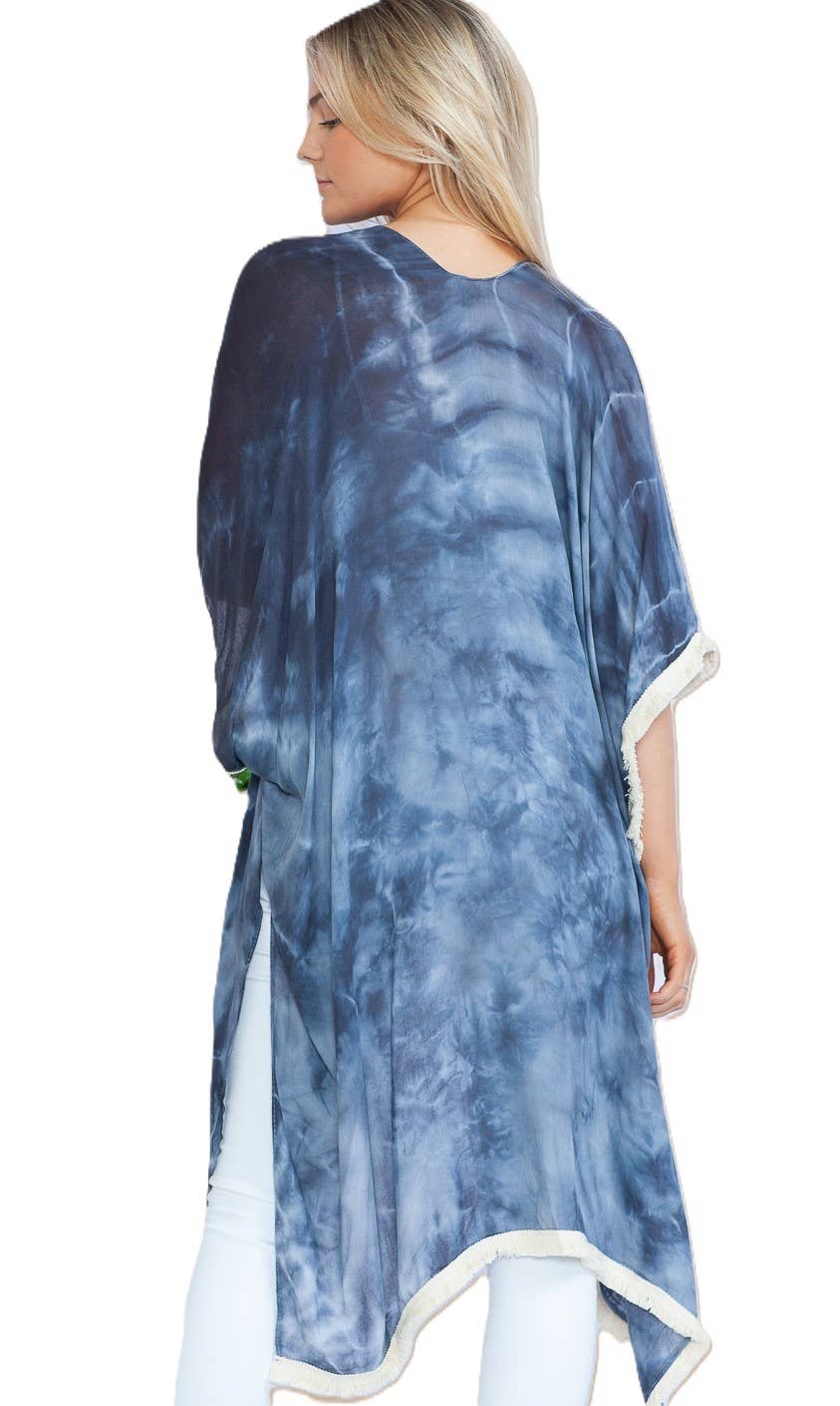 Cloud Rush - Tie-dye Swim Cover-Up Kimono Wrap