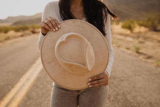 Vegan Suede Sweetheart Hat