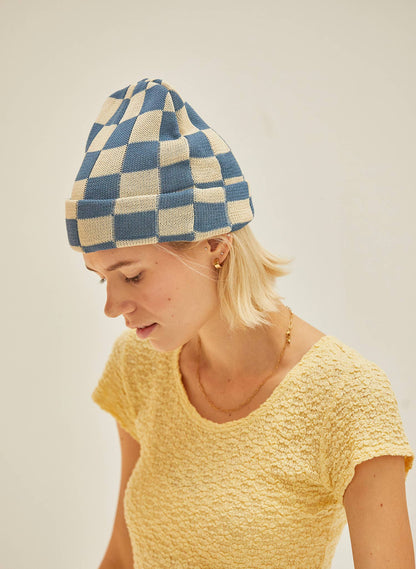 Checkerboard Slacker Beanie