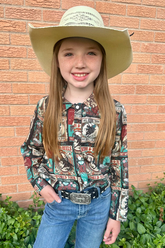 Vintage Rodeo Button Up Kids