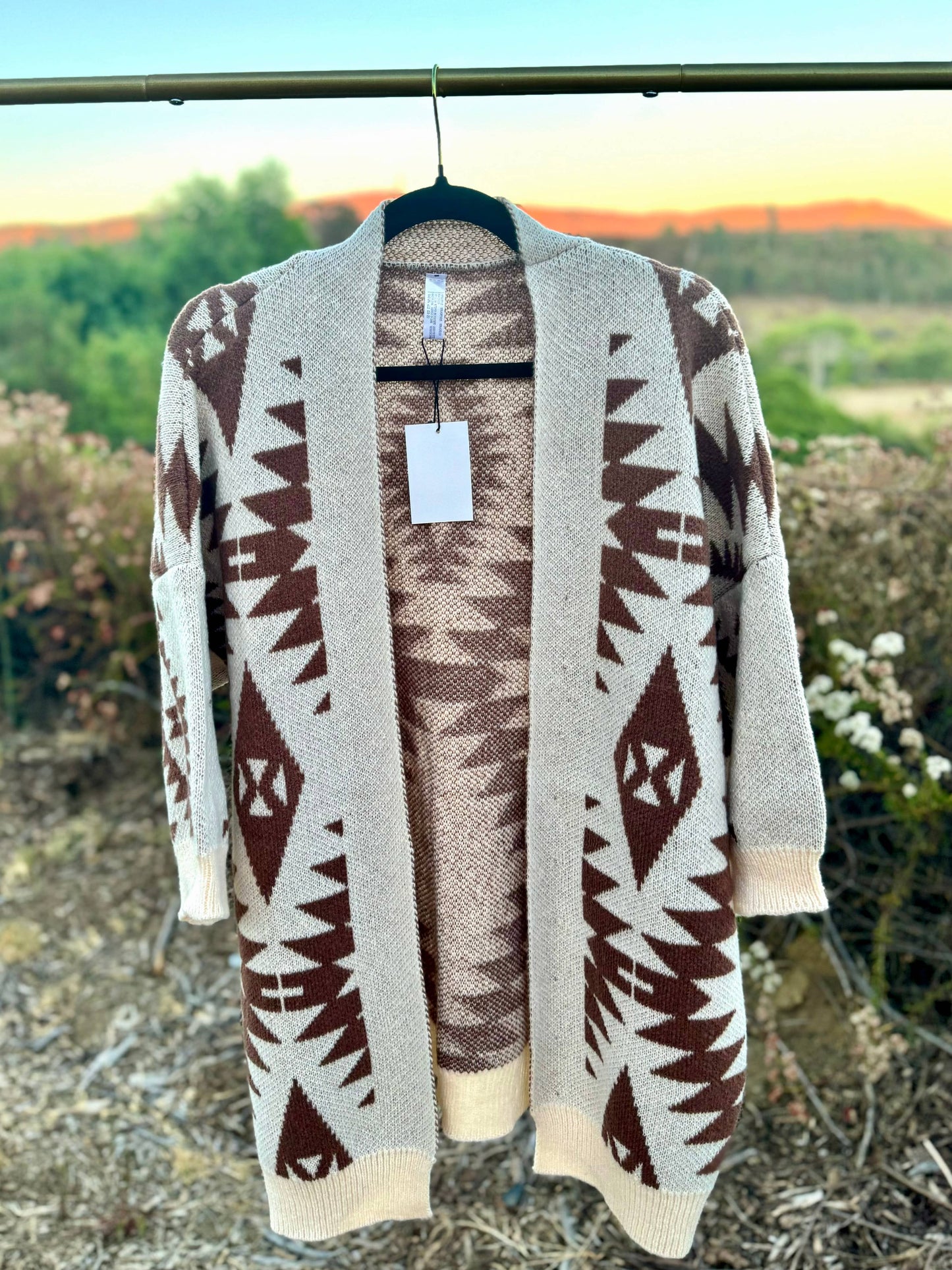 Aztec Styled Cardigan in brown