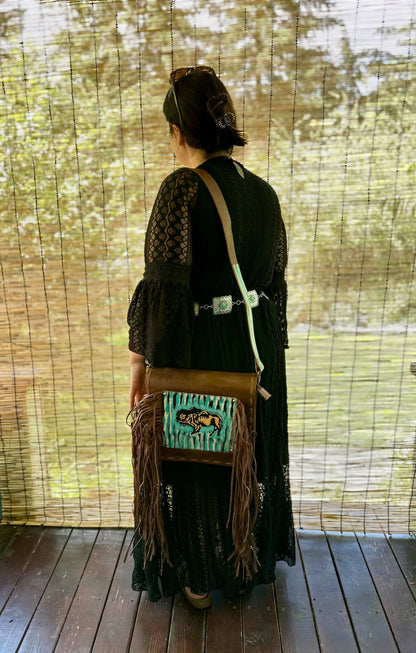 Wild buffalo crossbody bag