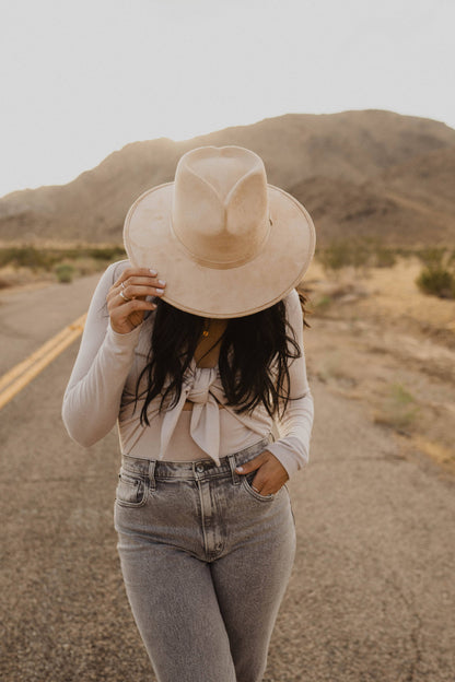 Vegan Suede Sweetheart Hat