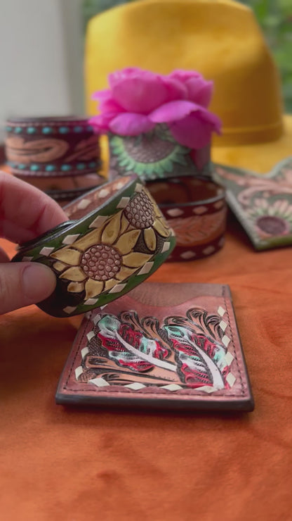 Hand tooled Leather Cuff